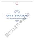 BTEC Business - Unit 8 - Recruitment and Selection - Assignment 1 - Structure