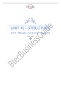 BTEC BUSINESS - Unit 19 - Pitching for a New Business - Assignment 2 - Structure