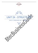 BTEC BUSINESS - Unit 24 - Employment Law - Assignment 2 - Structure