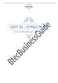 BTEC Business - Unit 24 - Employment Law - Assignment 1 - Structure
