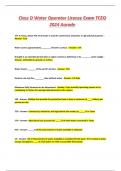 Class D Water Operator License Exam TCEQ 2024 Agrade