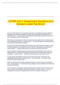 LETRS Unit 7 Assessment Questions And Answers Latest Top Score&period;