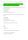 VTNE Practice Exam Questions 2022 with COMPLETE SOLUTIONS