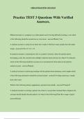 Practice TEST 3 Questions With Verified Answers&period;