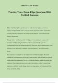 Practice Test Questions With Verified Answers&period;
