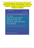 TEST BANK for Psychotherapy for the Advanced Practice Psychiatric Nurse 3rd Edition A How-To Guide for Evidence-Based Practice by Kathleen Wheeler&period; ISBN 9780826193896&period;