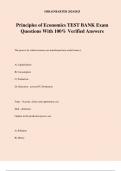Principles of Economics TEST BANK Exam Questions With 100&percnt; Verified Answers