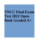 TNCC Final Exam Test 2023 Open Book Graded A+