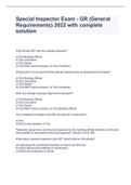 Special Inspector Exam - GR &lpar;General Requirements&rpar; 2022 with complete solution