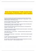   Work Zone Temporary Traffic Control Tech Pre-Questions And Answers 100&percnt; Verified&period;