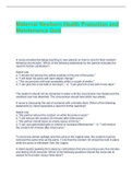 Maternal Newborn Health Promotion and Maintenance Quiz 2022 graded A&plus;