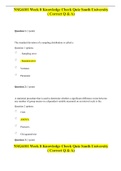 NSG6101 Week 8 Knowledge Check Quiz South University &lpar; Correct Q & A&rpar;