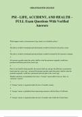 PSI - LIFE&comma; ACCIDENT&comma; AND HEALTH &ndash; FULL Exam Questions With Verified Answers