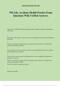 PSI Life&comma; Accident&comma; Health Practice Exam Questions With Verified Answers&period;