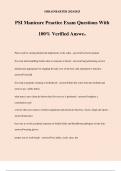 PSI Manicure Practice Exam Questions With 100&percnt; Verified Answers