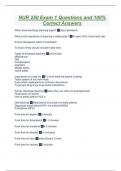 NUR 250 Exam 1 Questions and 100&percnt; Correct Answers