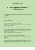 NJ CORE Test Exam Questions With Verified Answers&period;
