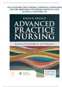 ADVANCED PRACTICE NURSING&colon; ESSENTIAL KNOWLEDGE FOR THE PROFESSION 5TH EDITION DENISCO&rsquo;S TEST BANK&sol;ALL CHAPTERS 1-30