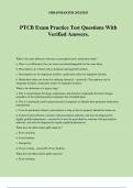 PTCB Exam Practice Test Questions With Verified Answers&period;