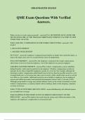 QME Exam Questions With Verified Answers&period;