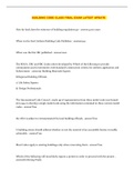 BUILDING CODE CLASS FINAL EXAM LATEST UPDATE 
