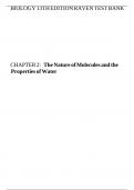 Test Bank For Biology 13th Edition by Peter Raven CHAPTER 2&colon; The Nature of Molecules and the Properties of Water