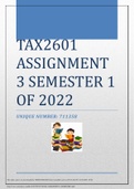 TAX2601 Assignment 3 Semester 1 2022