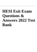 HESI EXIT Exam Questions & Answers 2022 | 2022 HESI EXIT