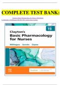 COMPLETE TEST BANK&colon;  Clayton&rsquo;s Basic Pharmacology for Nurses 19th Edition by Michelle J&period; Willihnganz MS RN CNE &lpar;Author&rpar;latest Update&period;