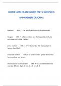 NYSTCE Math multi-subject part 2 QUESTIONS AND ANSWERS GRADED A