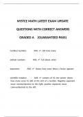 NYSTCE MATH LATEST EXAM UPDATE QUESTIONS WITH CORRECT ANSWERS GRADED A