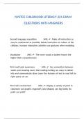 NYSTCE Childhood Literacy 221 Exam Questions With Answers&period;