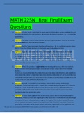  MATH 225N   Real  Final Exam  Questions 