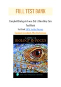 Campbell Biology in Focus 3rd Edition Urry Cain Test Bank