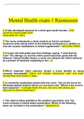 Nur2488 Mental Health / Mental Health Exam 1 review (Complete solution guide) Latest Fall 2022