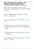 Epic TED 300 Exam Questions and Answers &lpar;Latest Update 2024&rpar;