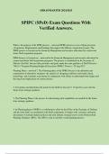 SPIPC &lpar;SPeD&rpar; Exam Questions With Verified Answers&period;