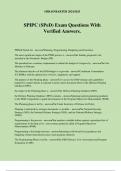 SPIPC &lpar;SPeD&rpar; Exam Questions With Verified Answers&period;
