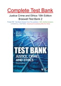 Justice Crime and Ethics 10th Edition Braswell Test Bank