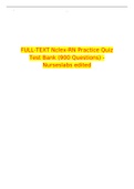 FULL-TEXT Nclex-RN Practice Quiz Test Bank (900 Questions) - Nurseslabs edited