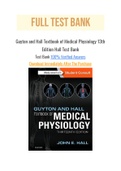 Guyton and Hall Textbook of Medical Physiology 13th Edition Hall Test Bank