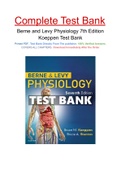Berne and Levy Physiology 7th Edition Koeppen Test Bank