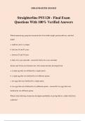 Straighterline PSY120 - Final Exam Questions With 100&percnt; Verified Answers