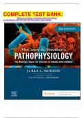 COMPLETE TEST BANK&colon; McCance & Huether&rsquo;s Pathophysiology 9th Edition by Julia Rogers DNP RN CNS FNP-BC &lpar;Author&rpar; latest Update&period;