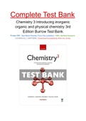 Chemistry 3 Introducing inorganic organic and physical chemistry 3rd Edition Burrow Test Bank