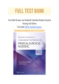 Test Bank Brunner and Suddarth Canadian Medical Surgical Nursing 3rd Edition