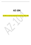 AZ-104 Corrected Exam Questions and Answers 2022 100&percnt; 