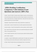 ADDA Drafting Certification&colon; Competency 9 &lpar;Revolutions&rpar; Exam Questions and Answers &vert;100&percnt; Pass