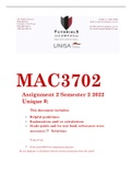 MAC3702 Assignment 2 Semester 2 2022