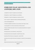 SNHD EMT EXAM QUESTIONS AND ANSWERS&vert; 100&percnt; PASS